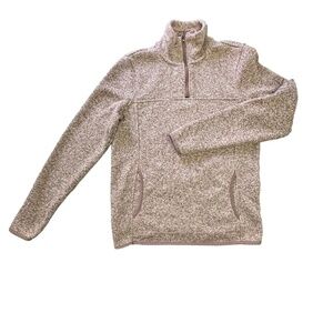 Thread + Supply 1/4 zip fleece with lined front pocket and neck size XS
